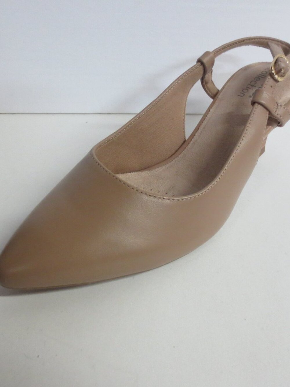 CLARKS WOMENS KEPLEY LANE SLINGBACK PUMP - WARM BEIGE - US 7.5M - Picture 2 of 6